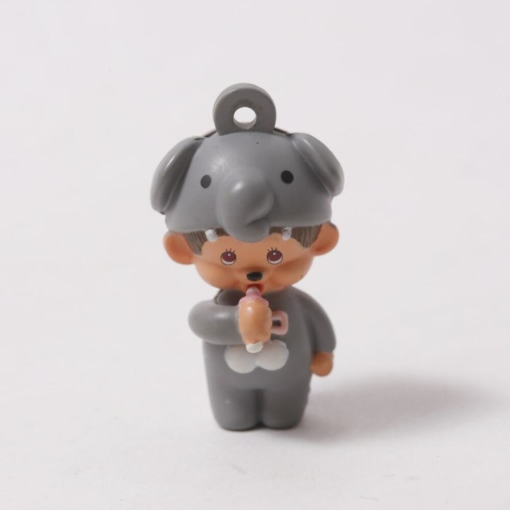 2001 Monchhichi Gray Elephant Mini Charm Figurine ~ 260812-WH 947